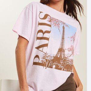 Altar'd State Oversized Paris Graphic Tee size XS